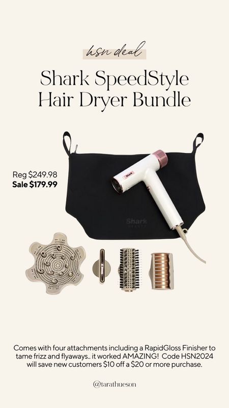 I’m so impressed by the power that this hair dryer gives off! It’s super durable but also lightweight. Comes with 4 attachments too and it’s $70 off today! Code HSN2024 will work for $10 off for new customers as well. #HSNInfluencer #ad #LoveHSN @hsn @sharkbeauty