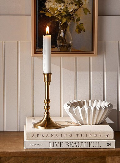 Metallic candle holder | Simons