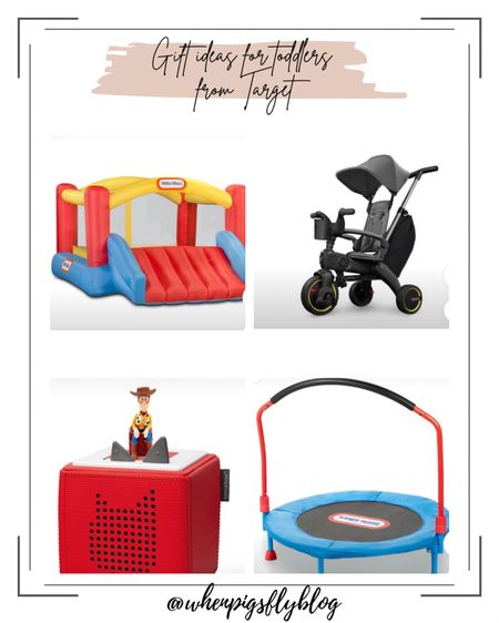 Toddler gift ideas for the holidays and Christmas from Target! Little Tikes bounce house, trampoline, Doona Trika and Tonie Box all on sale this week! 

#LTKGiftGuide #LTKkids #LTKHoliday
