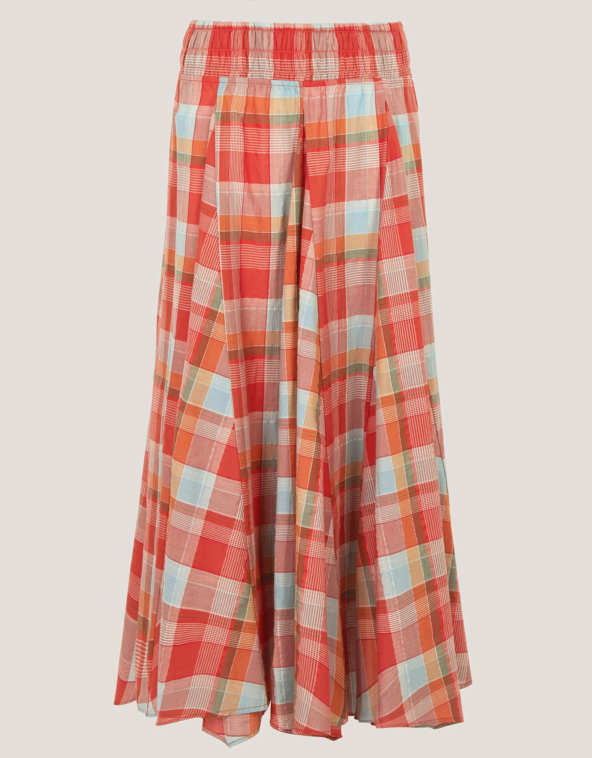 Cecily Check Midi Skirt Orange | Monsoon (UK)