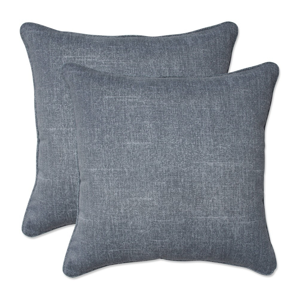 2pc 18.5"" Outdoor/Indoor Throw Pillow Set Tory Graphite Gray - Pillow Perfect | Target