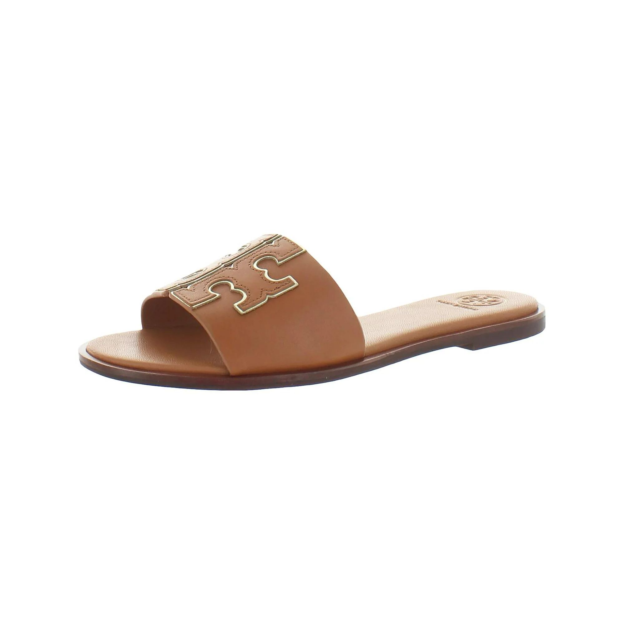 Tory Burch Womens Ines Slide Leather Logo Slide Sandals | Walmart (US)