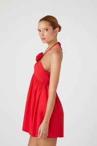 Chiffon Rosette Halter Mini Dress | Forever 21 (US)