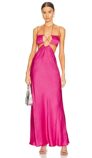 Storm Cut-out Maxi Dress in Hot Pink | Revolve Clothing (Global)
