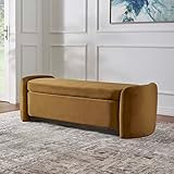 Modway Nebula Performance Velvet Upholstered Storage Bench in Cognac | Amazon (US)
