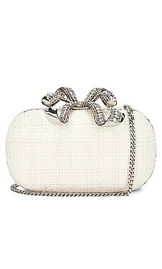 self-portrait Boucle Bow Clutch in Cream from Revolve.com | Revolve Clothing (Global)