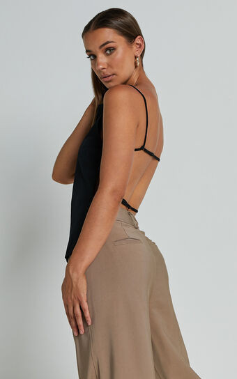 Lioness - Camille Backless Top in ONYX | Showpo (US, UK & Europe)