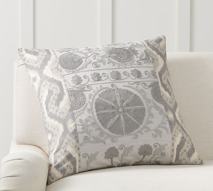 Carmine Embroidered Pillow Covers | Pottery Barn (US)