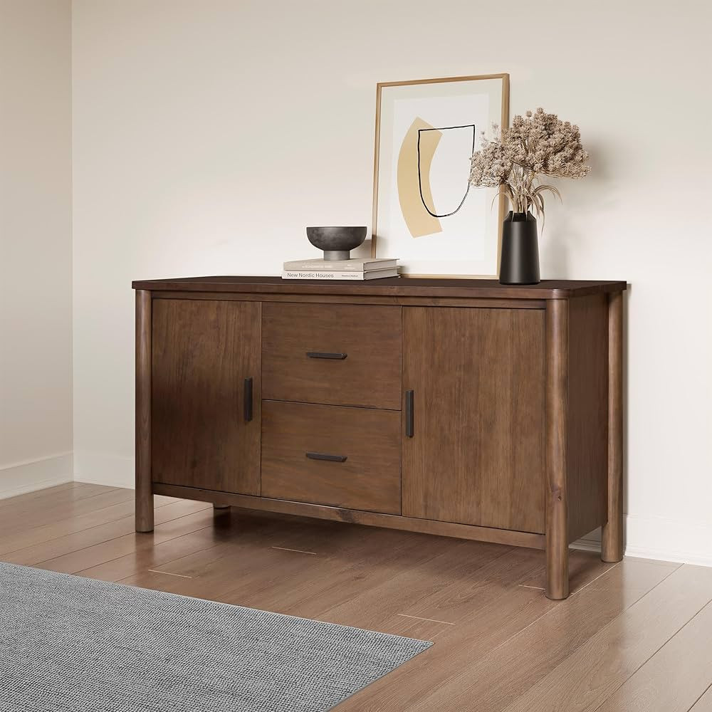 New Pacific Direct Bloomfield Sideboard 2 Drawers + 2 Doors in Dark Walnut | Amazon (US)