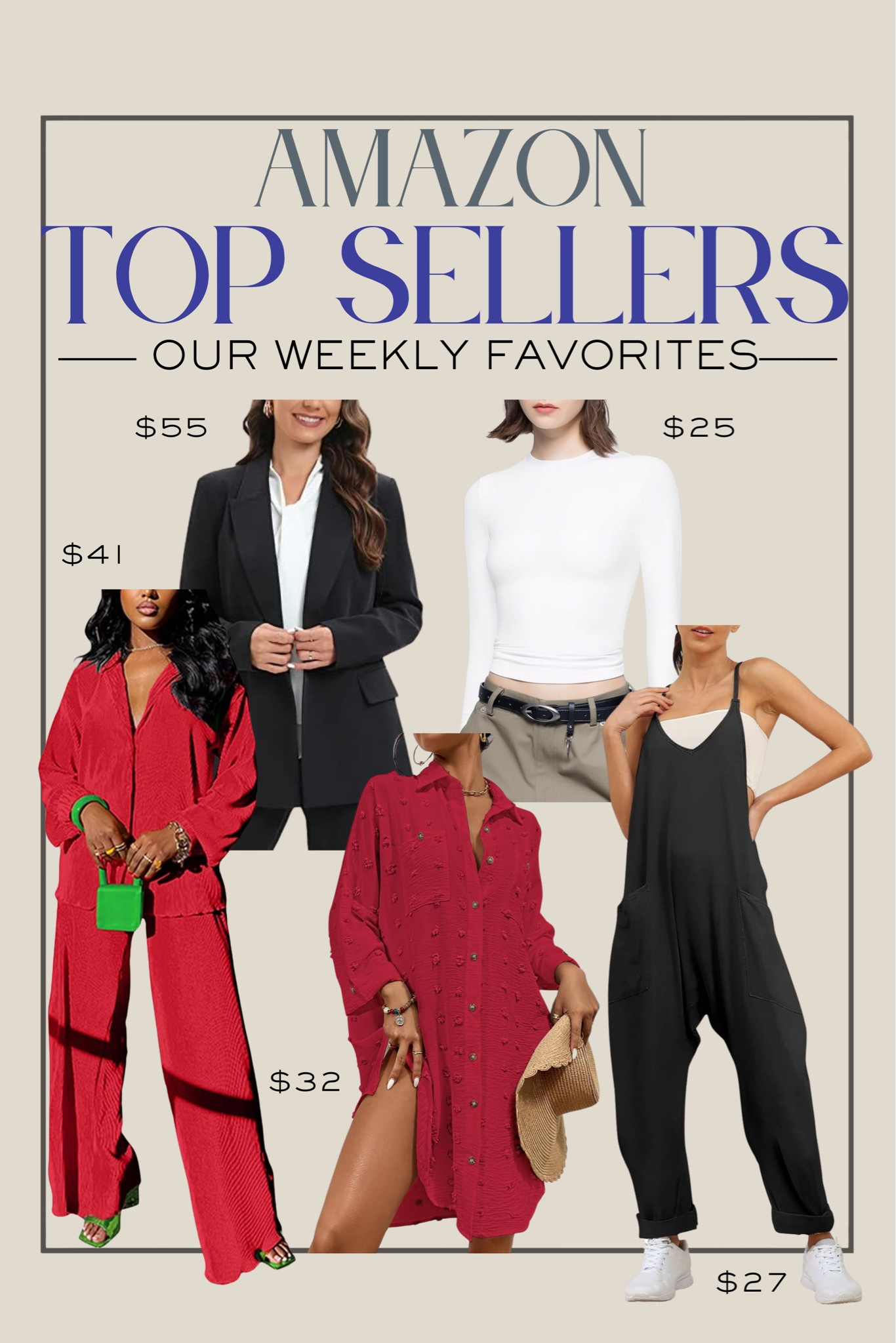 Our amazon favorites from the last week!

Amazon fashion, Amazon favorites, Amazon onesie, amazon long sleeve, betterwithchardonnay, Steph Joplin 

#LTKstyletip #LTKmidsize #LTKSeasonal