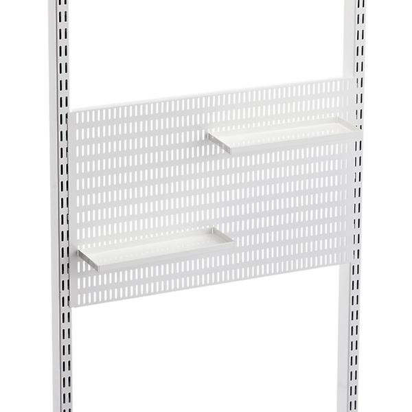 White Elfa Utility Pegboard Tray | The Container Store