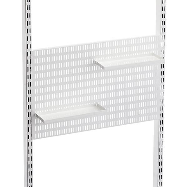 White Elfa Utility Pegboard Tray | The Container Store