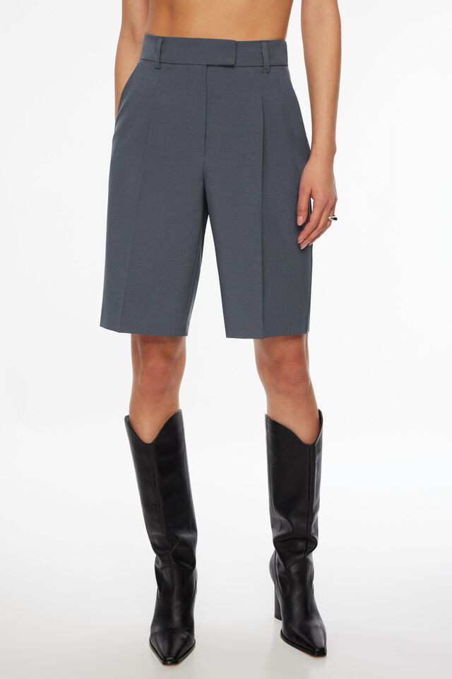 Pleated Bermuda Shorts | Dynamite Clothing