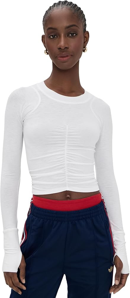 Free People Women's Tempo Ruched Long Sleeve Tee | Amazon (US)