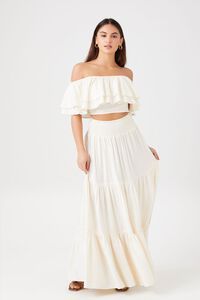 Linen Ruffle Crop Top & Maxi Skirt | Forever 21 (US)