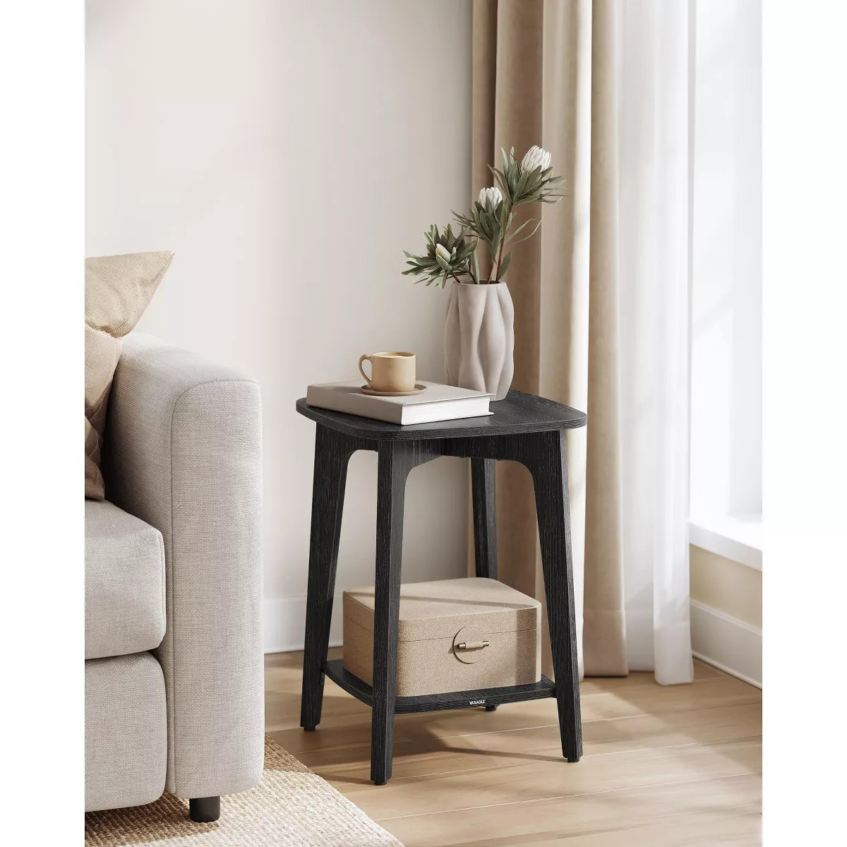 VASAGLE Side Table, Small Square End Table with Lower Shelf, Nightstand for Small Spaces | Target