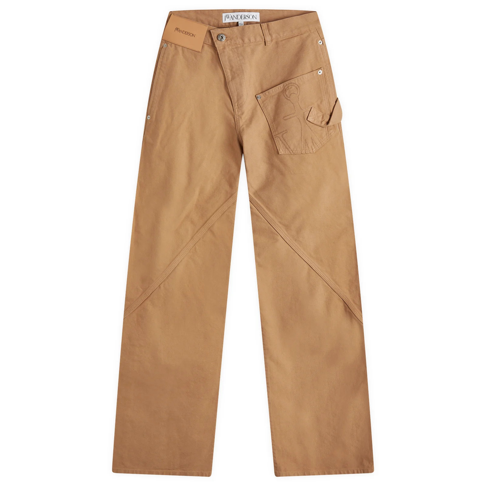 JW Anderson Women's Twisted Workwear Trousers in Flax, Size 26"" | END. Clothing