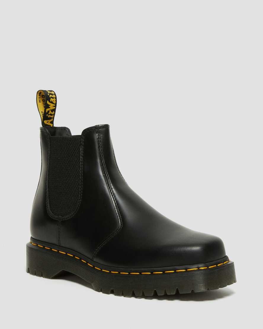 Dr. Martens, 2976 Bex Squared Toe Leather Chelsea Boots in Black, Size 12 | Dr. Martens