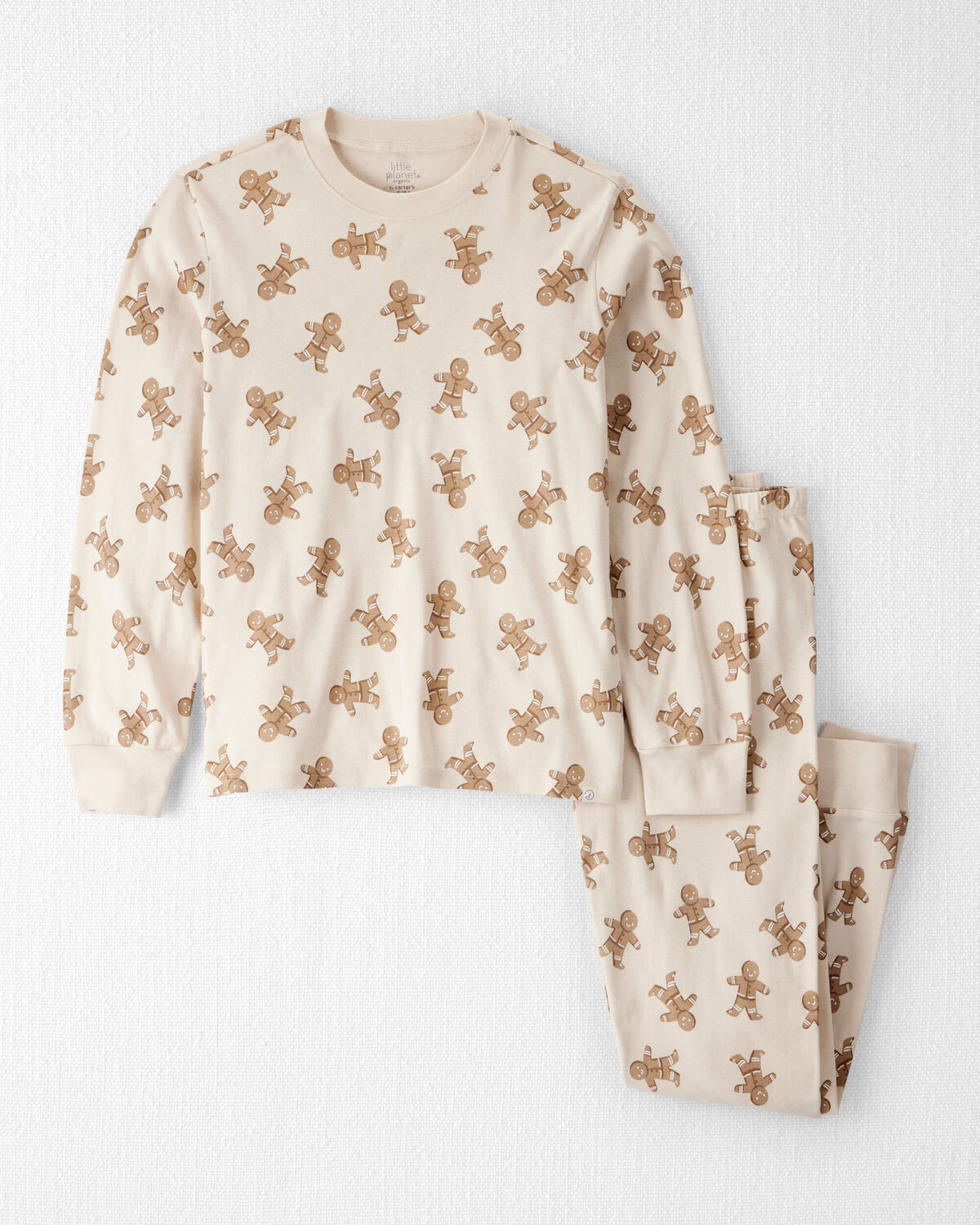 Adult Organic Cotton Pajamas Set in Gingerbread Man Print | Carter's Inc