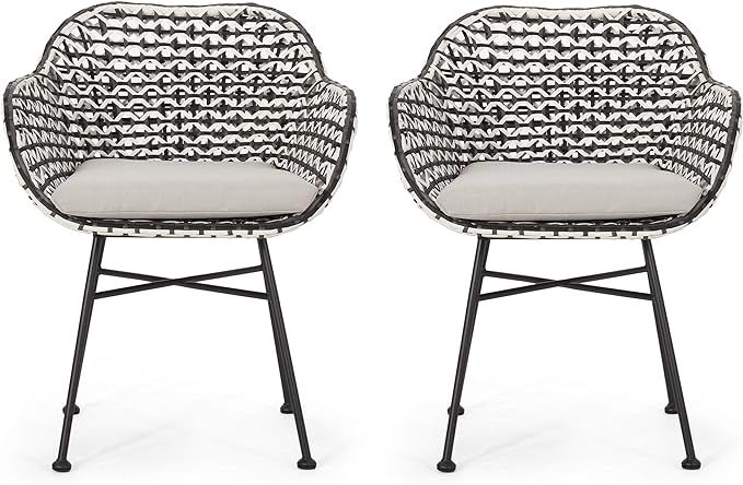 Christopher Knight Home Dining Chair, Beige + Black + White + Matte Black | Amazon (US)