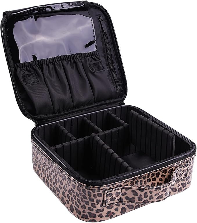 VASKER Makeup Case, Travel Makeup Bags Cosmetic Bag Organizer Train Case Leopard Professional Wat... | Amazon (US)