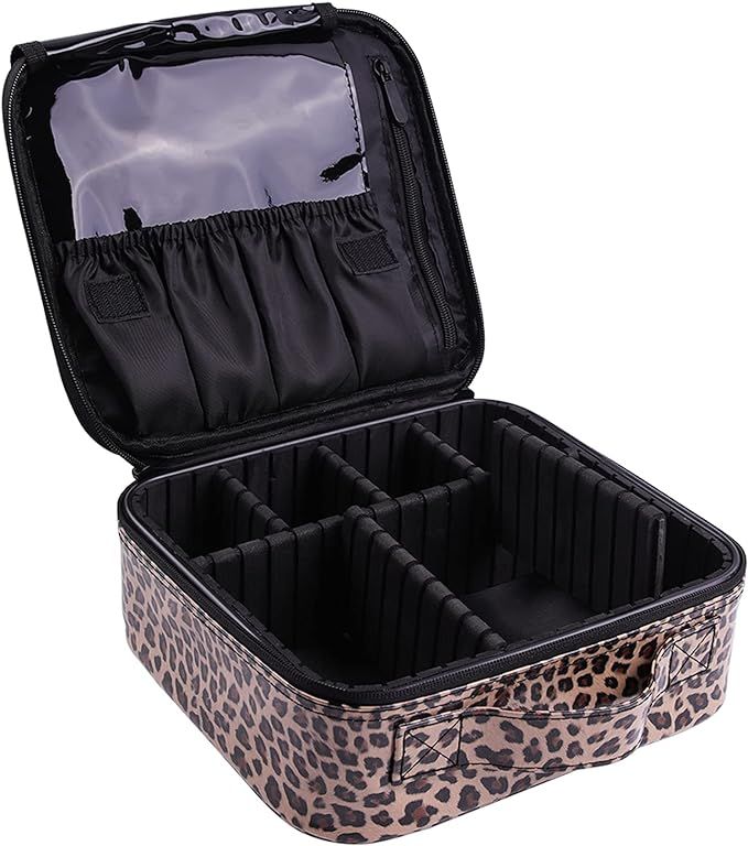 VASKER Makeup Case, Travel Makeup Bags Cosmetic Bag Organizer Train Case Leopard Professional Wat... | Amazon (US)