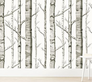Wallpaperie Birch Forest Wallpaper | Pottery Barn Kids | Pottery Barn Kids