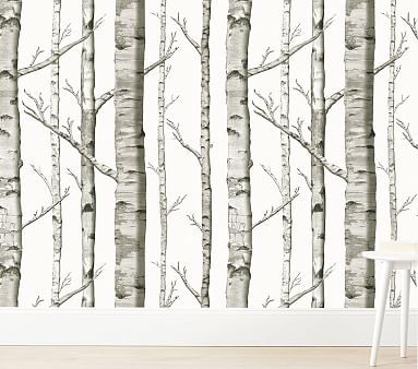 Wallpaperie Birch Forest Wallpaper | Pottery Barn Kids | Pottery Barn Kids