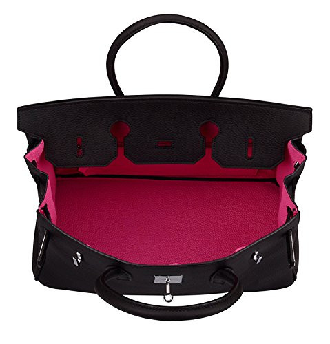 Ainifeel 40cm Oversized Padlock Business Handbags Office Handbags (40cm(Golden hardware), Black with | Amazon (US)