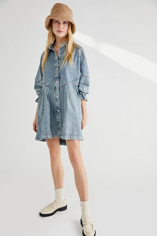 Hannah Denim Mini Dress | Free People (Global - UK&FR Excluded)