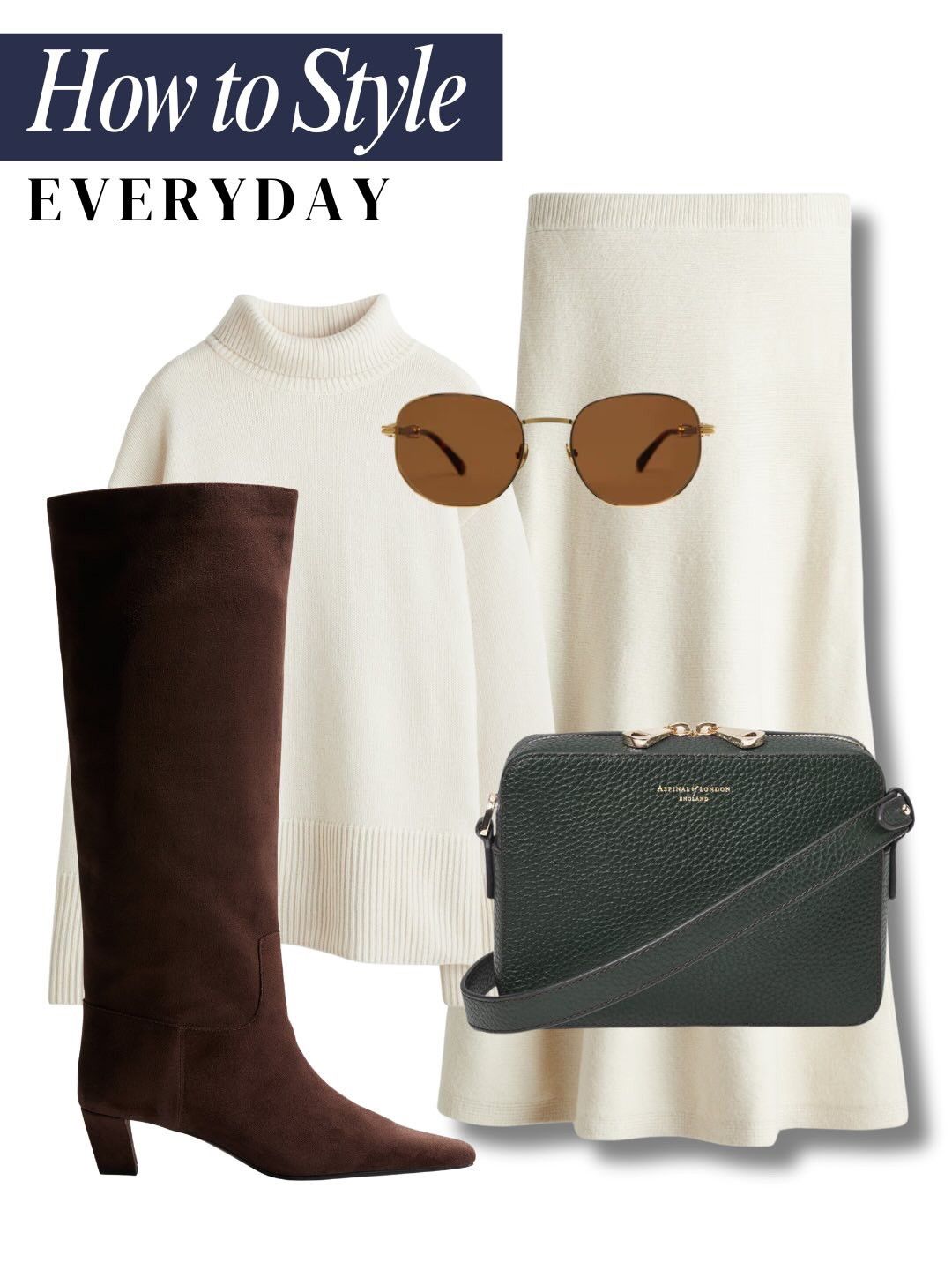 How to style a white knitted, three ways this winter ❄️ 

The models shown wearing these looks are AI-generated. Items linked in my bio. 

#whiteskirt #winterstyle