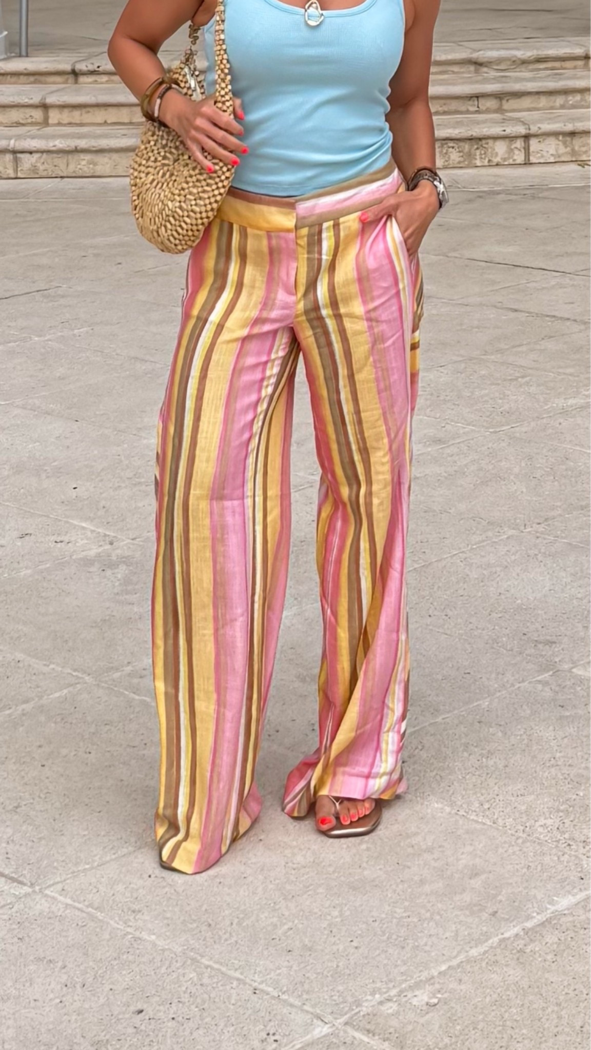 Just saw these pants are back on Zara but in a slightly different color way and matching top and dress!!! I’m obsessed with these pants - the fit is so flattering. I’m wearing size M

#LTKSaleAlert #LTKgrwm #LTKootd