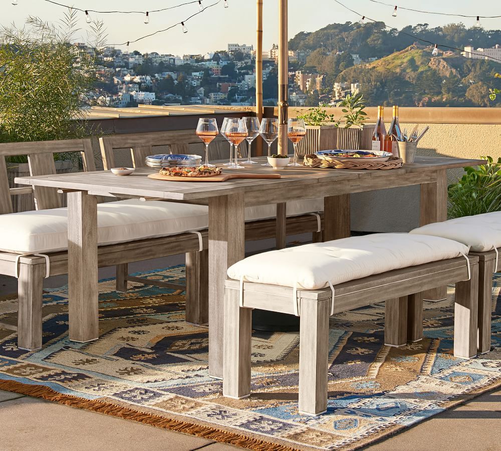 Indio 61&amp;quot; FSC&amp;#0174; Eucalyptus Extending Dining Table | Pottery Barn (US)