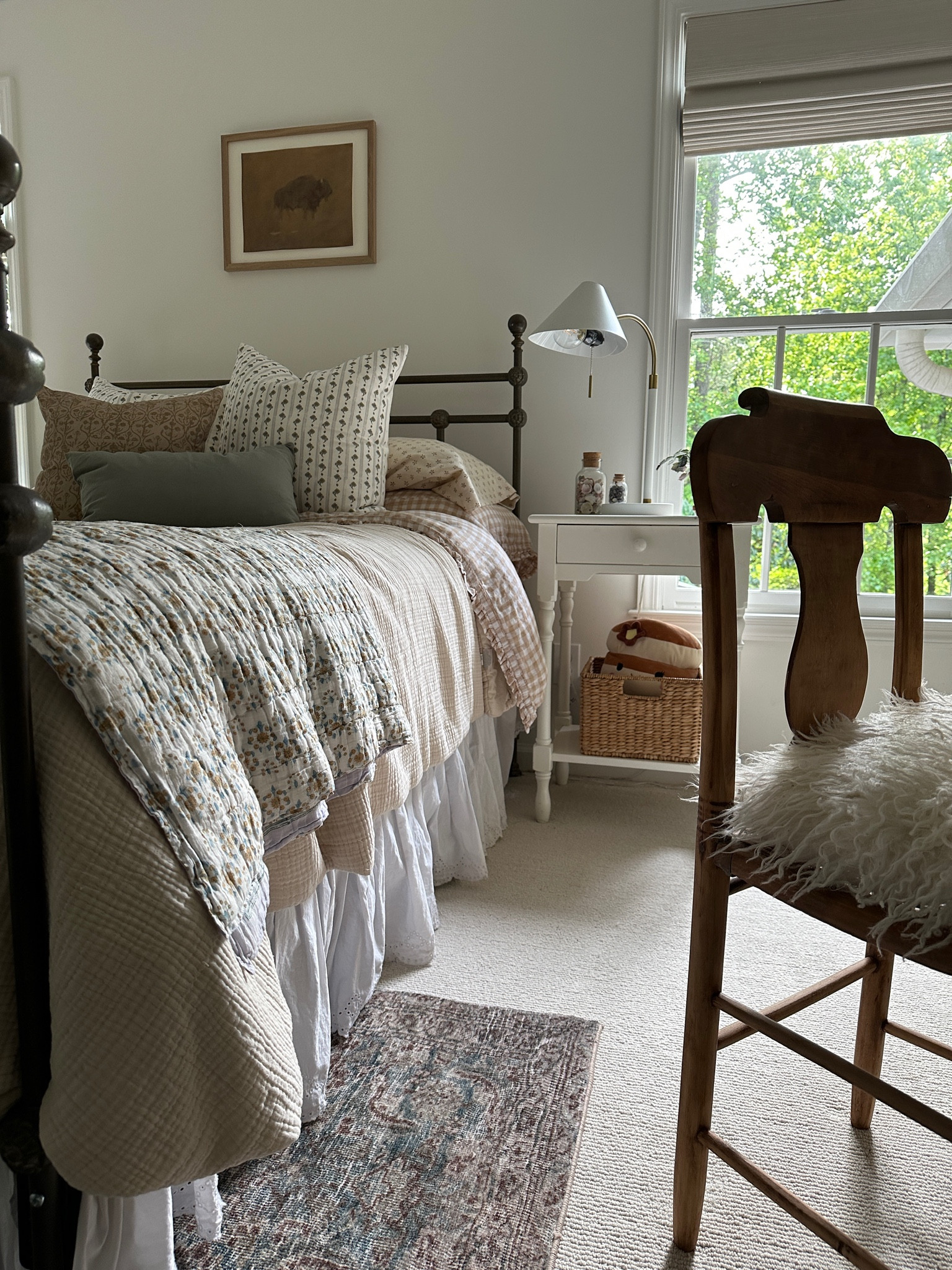 Girls bedroom decor 🤎

these Woven Nook pillows helped complete the bedding.  

Neutral, bedroom goals, bedroom refresh, west elm, target, Casaluna, vintage, ruffle trim, sheets, throw blanket, throw pillows, white paint, nightstands, modern vintage, home decor, loloi, amber Lewis x Loloi, girls bedroom, teen bedroom 

#LTKunder50 #LTKunder100 #LTKhome