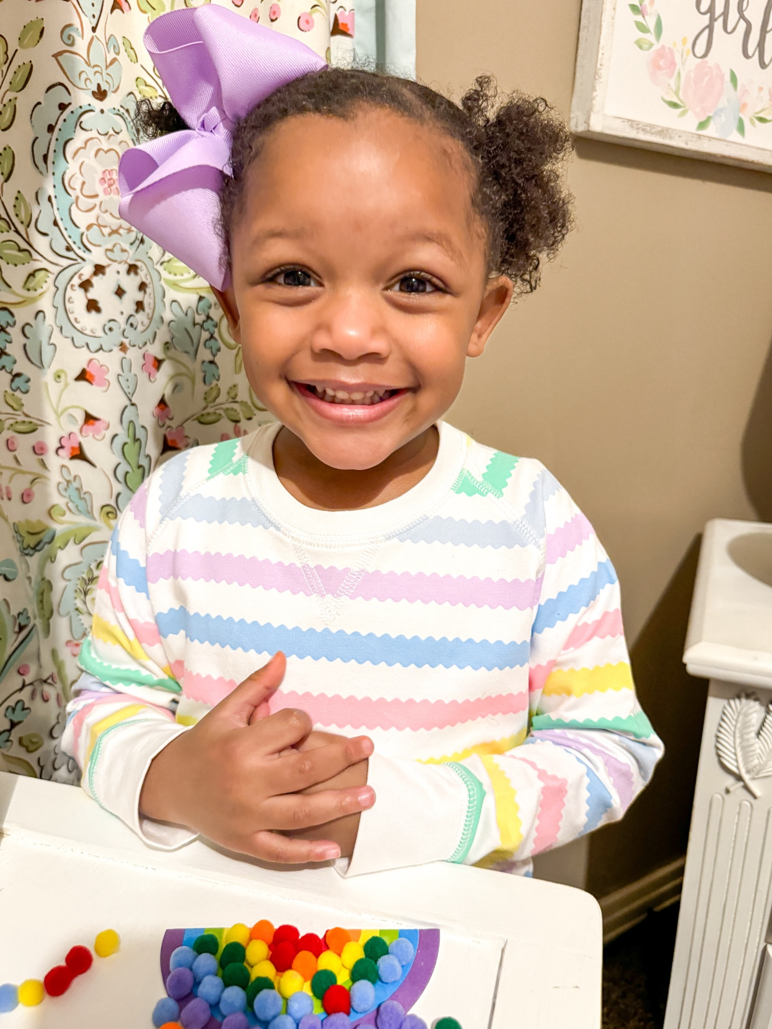 Give us all of the sunshine & rainbows! ☀️🌈💖 
Wearing a 4T in the crewneck 

Kids clothes * Preppy style * classic style * classic children’s clothing * toddler girl 

#LTKkids