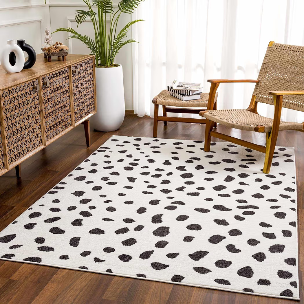 Hauteloom Tariffville Modern Animal Print Dalmatian Style Area Rug for Living Room, Bedroom, Kids... | Amazon (US)