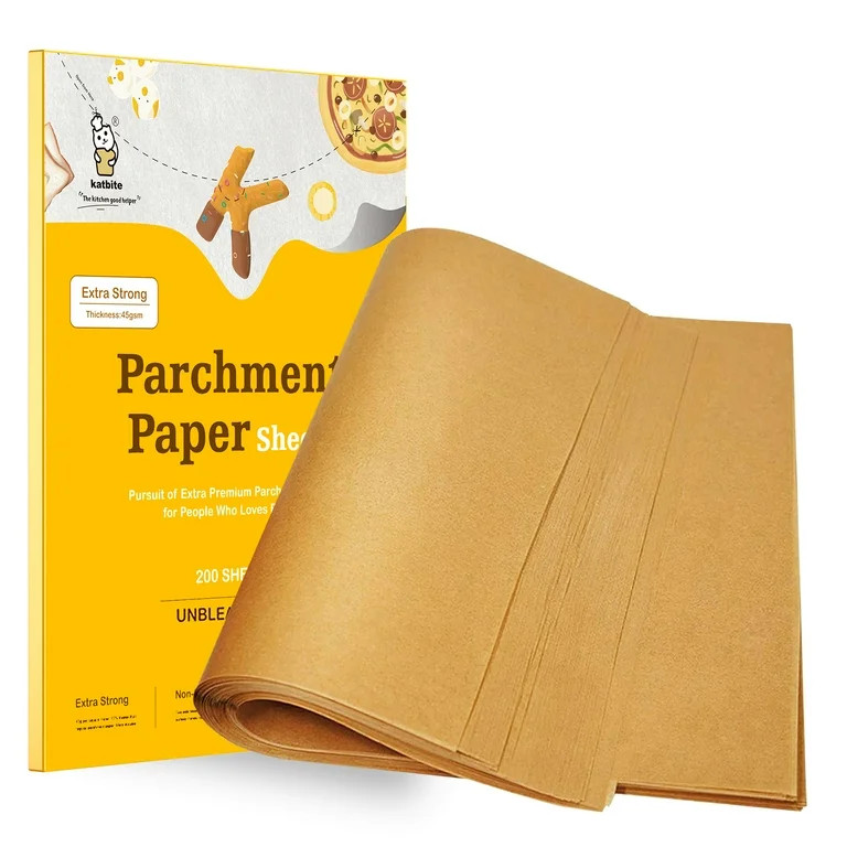 Katbite Heavy Duty Unbleached Parchment Paper for Baking, 12x16 inch, 200 Pcs | Walmart (US)