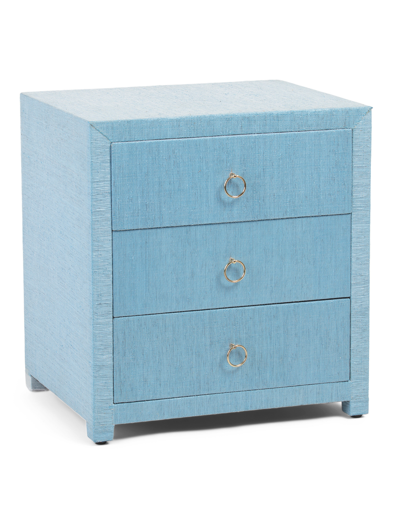 22x18x24 Quinn 3 Drawer Raffia Side Table | Marshalls