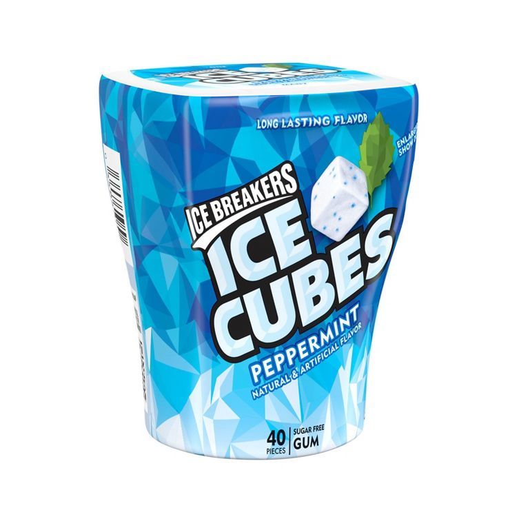 Ice Breakers Ice Cubes Peppermint Sugar Free Gum - 40ct | Target
