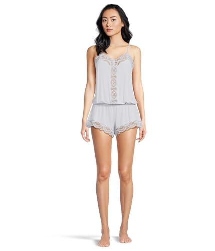 Eberjey Women's Mariana Dreamer Romper, Ice Blue, XS | Amazon (US)