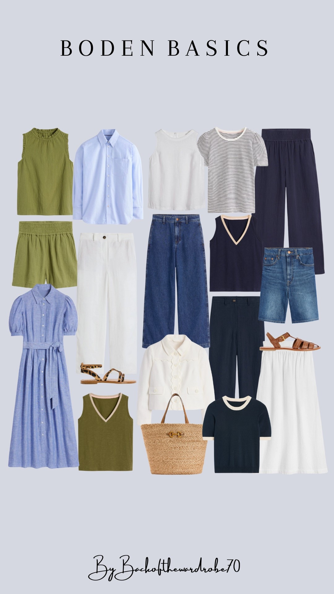 Boden  Summer Basics☀️ 25% off with 7N7G

Summer Style, Summer Staples, Wide Leg Trousers, Shorts, Raffia Bag, V Neck Top, Linen Shirt, Linen Top, Jacket, Sandals, Summer Essentials, Holiday Inspiration, Holiday Style 

#LTKspring #LTKsummer #LTKuk