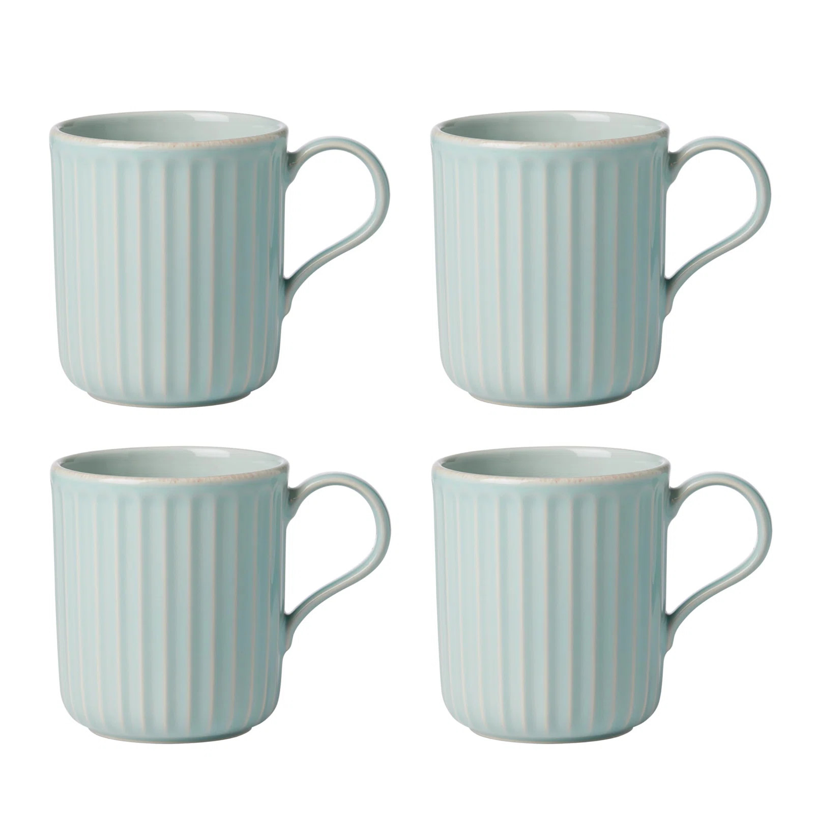 French Perle Scallop Ice Blue Mugs, Set Of 4 By Lenox | Wayfair North America
