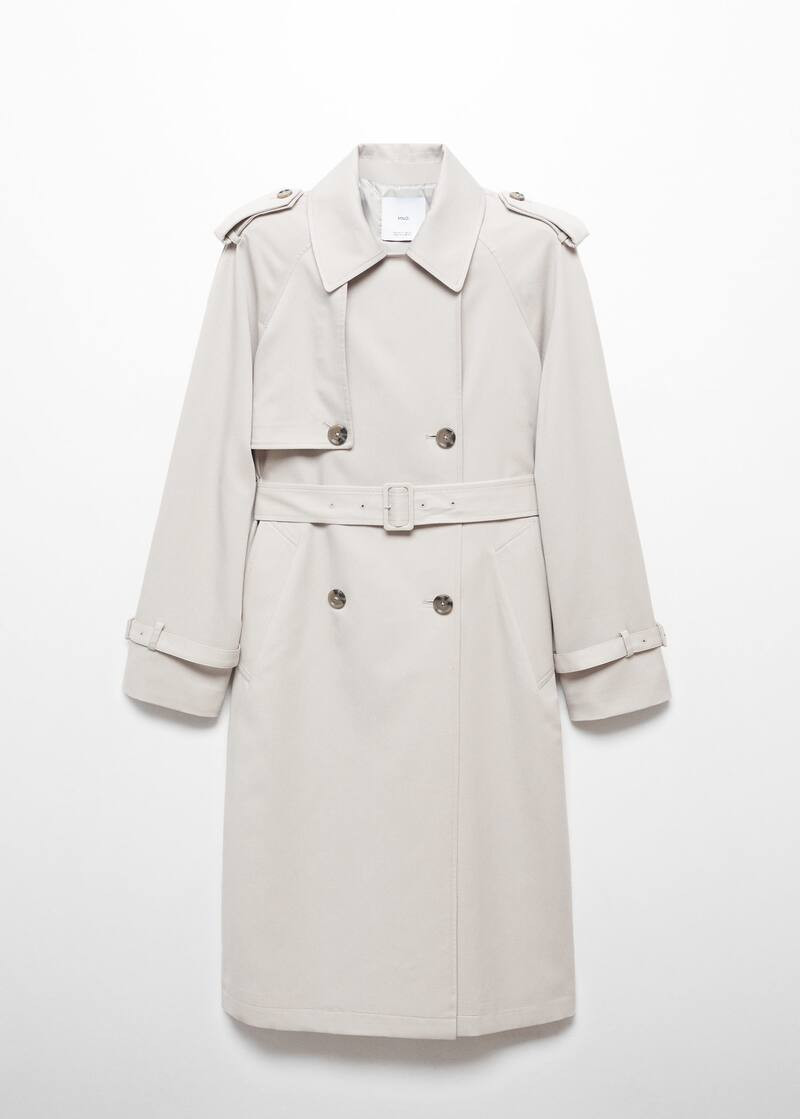 Fließender trenchcoat mit gürtel -  Damen | Mango Deutschland | MANGO (DE)