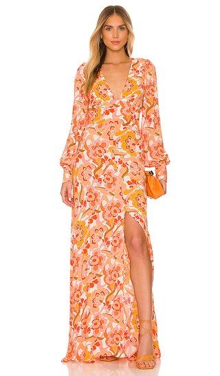 Shiloh Maxi Dress in Vintage Coral Floral | Revolve Clothing (Global)