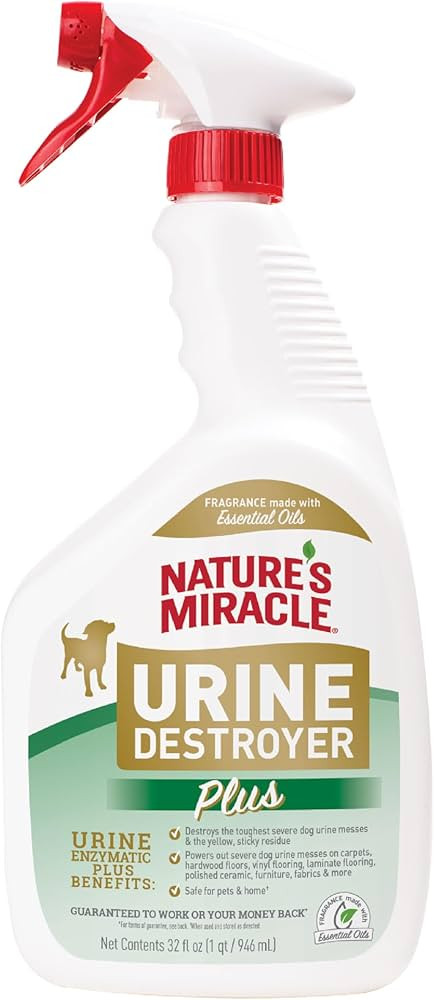 Nature’s Miracle Urine Destroyer Plus Dog, 32 Ounces, Enzymatic Formula, Ready-to-Use | Amazon (US)