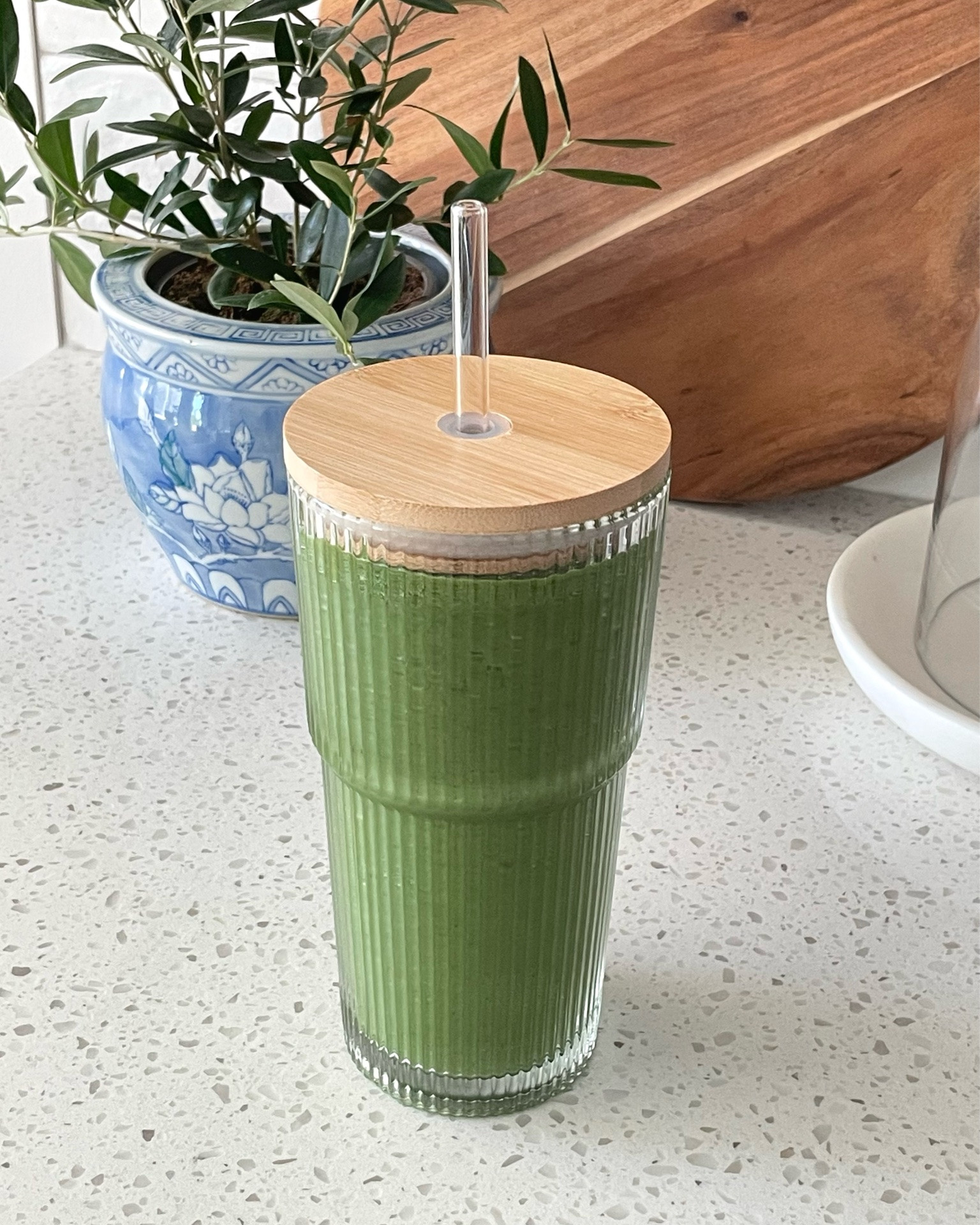 I’ve been using this ribbed glass tumbler on repeat lately for smoothies, iced coffee, lemon water, and fresh juice. I love the sturdy feel, bamboo lid, reusable glass straw, and pretty textured glass. Comes in a set of 2 with leak proof plastic lids too.

#LTKhome #LTKsummer #LTKcanada