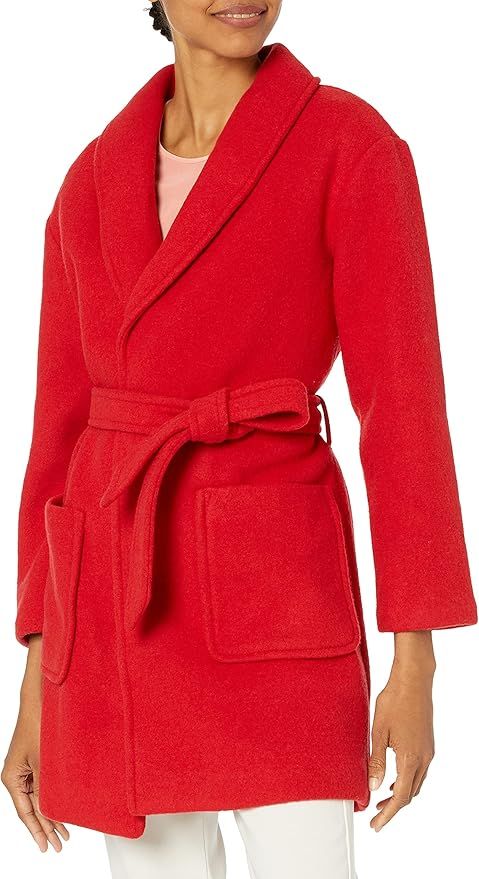 J.Crew Mercantile Women's Belted Wool Wrap Coat | Amazon (US)