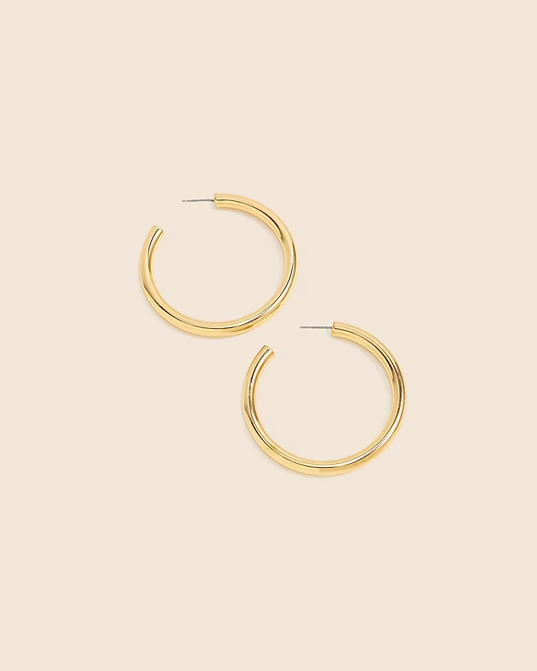 Gold hoop earrings | J. Crew US