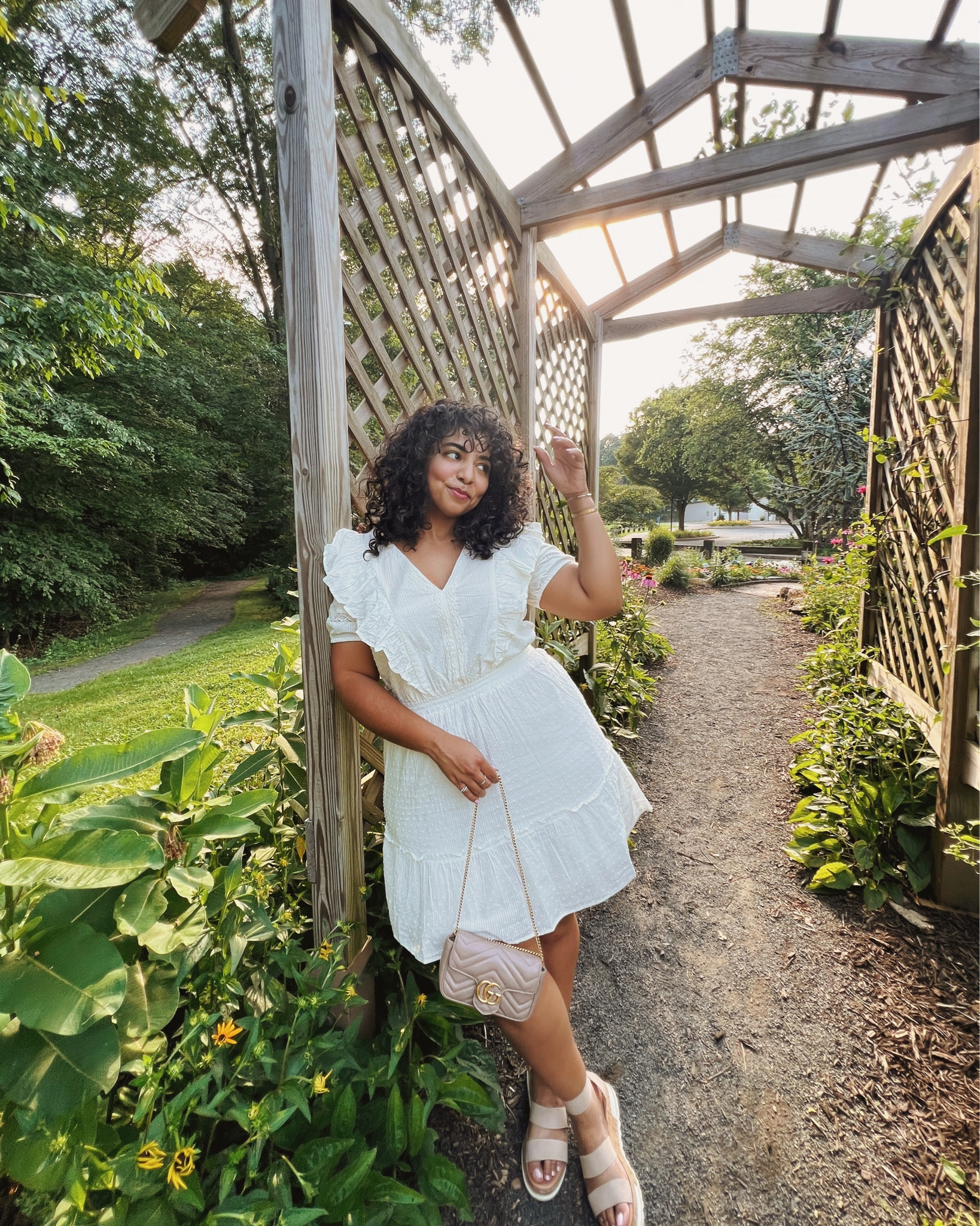 Wearing size M in this ruffle mini dress 

#LTKsalealert #LTKFind #LTKcurves