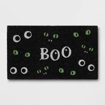 1'6"x2'6" Boo Glow Coir Doormat Black - Hyde and EEK! Boutique\u2122 | Target
